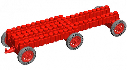 Платформа 3-х осная GigaBloks 5", Гигантское Лего