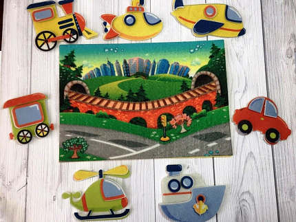 Собери транспорт фетр (43дет)