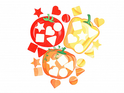 Яркий микс сортер фетр (18дет)