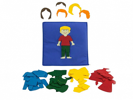 Синий квадрат  "Одень человечка"