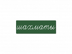 Магнитная карточка "шахматы"  (фон зелёный)