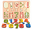 Рамка-вкладыш "Разноцветные цифры" 16 деталей