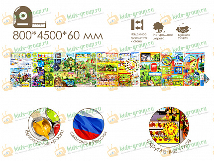 Комплект настенных бизибордов (дидактических панелей)