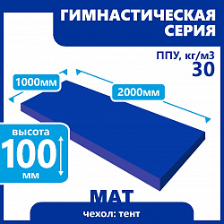 Мат гимнастический 1000х2000х100 мм