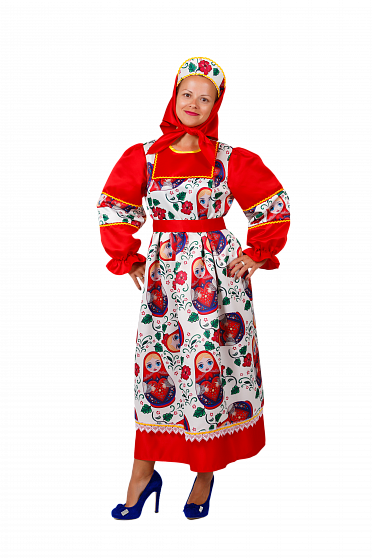 Карнавальный костюм взрослый "Матрешка"