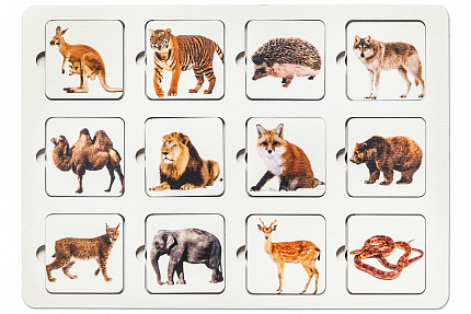 Дидактическая игра "Секретики "Зоопарк"