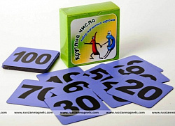 Набор магнитных карточек "Круглые числа" (фон фиолетовый)