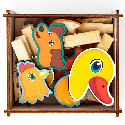 Игра с прищепками Собери домашнее животное №4