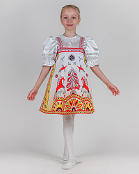 Мезенская роспись сарафан для девочки