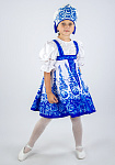 Русский народный костюм для девочки Гжель расписная