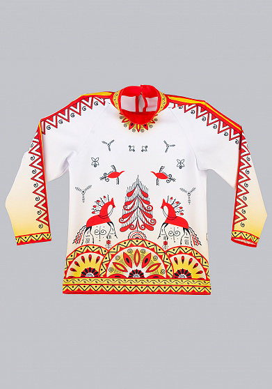 Мезенская роспись рубаха для мальчика