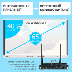 Интерактивная панель EDFLAT 65 с встроенным компьютером (OPS), ОС WINDOWS 11