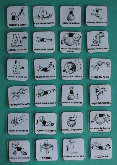 Пособие ПЕКС. Набор карточек ПЕКС «УПРАЖНЕНИЯ-1»