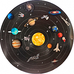 Учебное пособие "Солнечная система + 22 фигурки на магните + 2 плаката