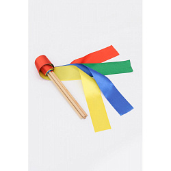 Лента гимнастическая 1 м., шир 5см на дер. Палочке