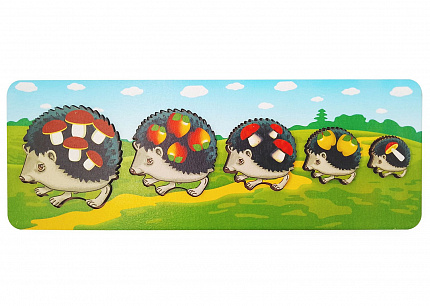 Рамка-вкладыш малая "Ёжики" (цветной фон)