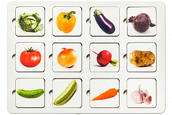 Дидактическая игра "Секретики "Овощи"