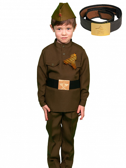Солдатик в брюках детский  ремень кожзам, пряжка металл