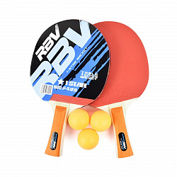 Набор для настольного тенниса RBV (2 ракетки, 3 шарика), в чехле, 0003Н