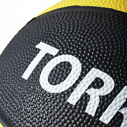 Медбол "TORRES 1 кг", черно-желто-белый