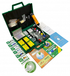 Мини-экспресс-лаборатория, для учебных экологических исследований, модифицированная, 7 показателей, с методическим обеспечением и руководством