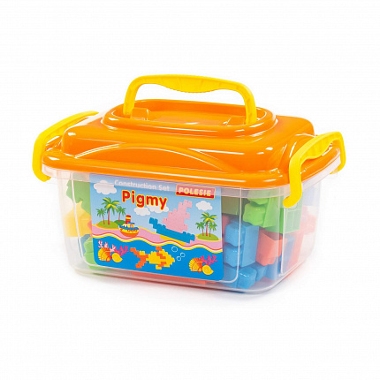 Конструктор Малютка 60 элементов в контейнере