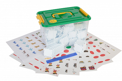 Логопедический набор № 1 "ЗВУКИ" (сундучок), 256 деталей Тико