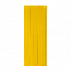 Плитка тактильная (полоса) 180х500х4, ЭКОПВХ, жел