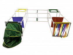 Лабиринт.Трансформируемый напольный комплекс для подлезания, перелезания, перешагивания.