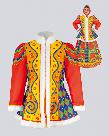 Скоморох Масленица шуба женская