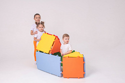 Мягкий конструктор  Модулешки "Оптимальный"
Комплект модулей с магнитными креплениями, 12 элементов, Магматик