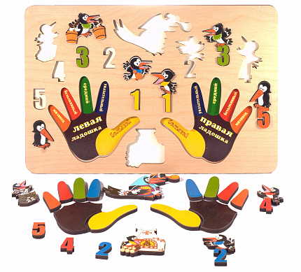 Развивающая доска "Сорока-белобока" (Ладошки)