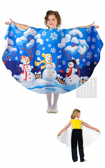 Живые декорации Полупончо Зима - Снеговики