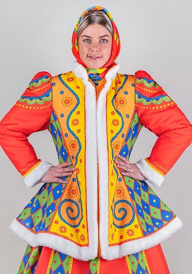 Скоморох Масленица шуба женская