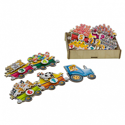 Липучка Трактор с животными