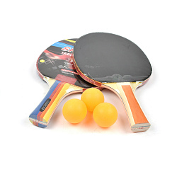 Набор для настольного тенниса GOLD SHIELD CUP (2 ракетки, 3 шарика), в чехле, 02