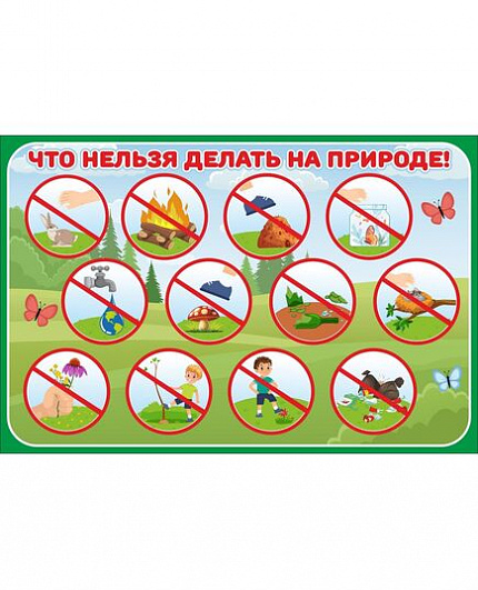 Обучающий стенд ЧТО НЕЛЬЗЯ ДЕЛАТЬ НА ПРИРОДЕ!