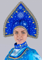 Женская корона-кокошник "Снегурочка - Палехская роспись"