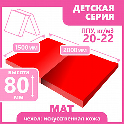 Мат детский складной  1500х2000х80 мм