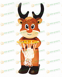 Кольцеброс с корзиной для мяча ВЕСЕЛЫЙ ЛОСЕНОК