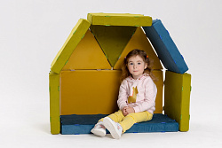 Мягкий конструктор Маграник "Оптимальный" , чехол микровельвет. 
Комплект модулей с магнитными креплениями, 10 элементов, Магматик