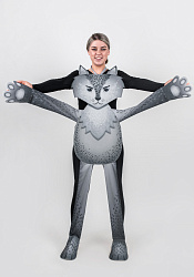 Волк ростовая кукла из фетра для взрослого / 130 см.