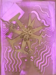 Набор инструментов для рисования песком (9 шт, фанера)