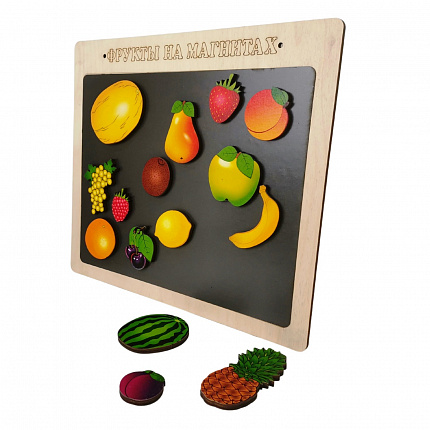 Магнитная игра "Фрукты на магнитах" 15 деталей