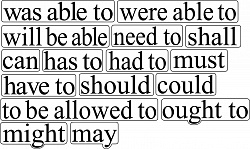 Набор магнитных карточек "Modal verbs" (большой размер)