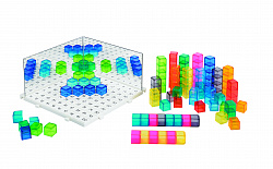 Кубики соединяющиеся полупрозрачные 2 см.(100шт). Набор «Изучаем отражения».