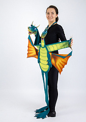 Змей Горыныч ростовая кукла из фетра для взрослого / 130 см