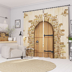 Комплект фотоштор. Дверь