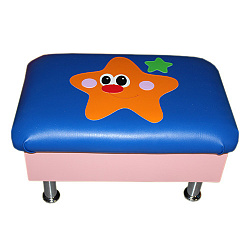 «Банкетка с аппликацией на хромированных ножках»