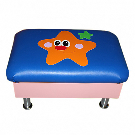 «Банкетка с аппликацией на хромированных ножках»